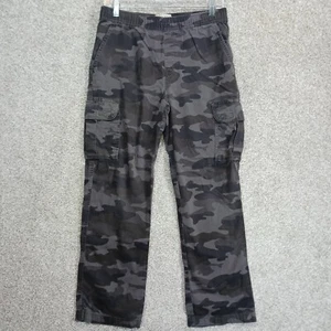 Est 1989 Place Pants Boys 16 Husky Gray Camo Cargo Pocket Adjustable Waist Camo - Picture 1 of 13