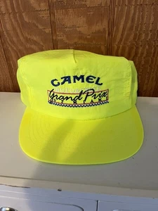 De colección Años 90 Joe Camel Motocicleta Gran Premio Miami Cigarrillos Neón Sombrero Snapback - Imagen 1 de 4
