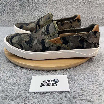 Mocassim masculino OluKai 11,5 camuflado casca Laeahi Pai 10444-6ZKE malha salto drop-in - Imagem 1 de 4