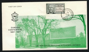 Canada #474 1967 5¢ Georges Vanier City of Kitchener cachet FDC, VF - Picture 1 of 1