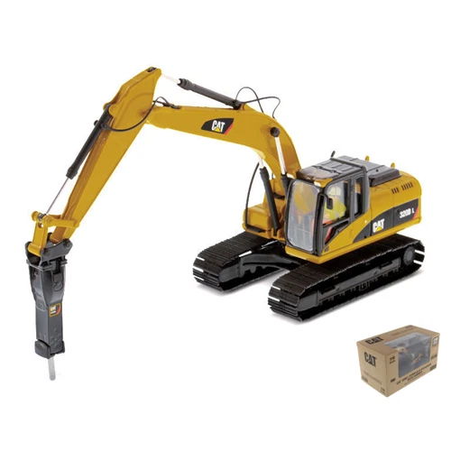 CAT 320D L HYDRAULIC EXCAVATOR WITH HAMMER 1:50 Diecast Master Mezzi Industriali - Immagine 1 di 1