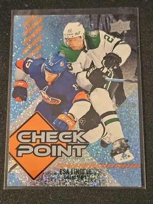 24-25 Upper Deck Esa Lindell Check Point Speckled Variant 🚨🚨🚨 Dallas Stars  - Image 1 of 2