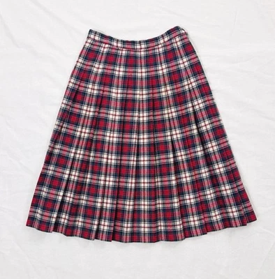 Pendleton Vintage 60s Wool Pleated Skirt Authentic Dress Macduff Tartan Plaid 8 - Image 1 of 4