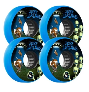 Eulogy Aggressive Wheels 58mm Jeff Dalnas Alien 90A Blue 4-Pack - Picture 1 of 2
