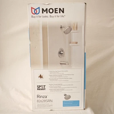 Moen Rinza 82628SRN Tub & Shower Faucet Spot Resist,  Brushed Nickel Finish - Image 1 of 2
