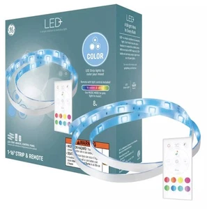 GE LED + Color Changing LED Light Strip -16’ Wall Decor Strip Light With Remote - Picture 1 of 1