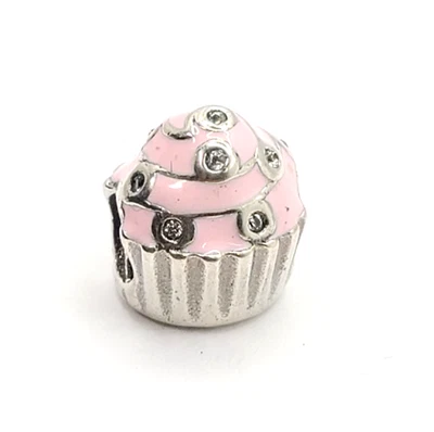 NUEVO 100% Auténtico PANDORA 925 Ale Rosa Dulce CupCake Dije Agotado 791891EN68 Foto 1 de 4