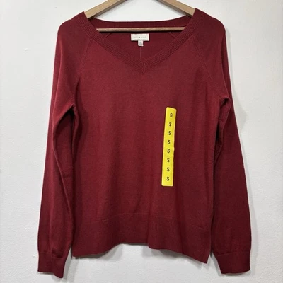 Nuevo Suéter Lucky Brand Para Mujer Cuello en V Pequeño Versátil Academia Grunge Clásico Foto 1 de 4