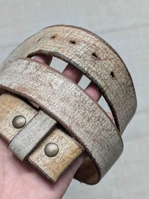 винтажный ремень с пряжкой Y2K ЗАПАДНАЯ воловья кожа 38 коричневый ПАТИНА американский орел - Изображение 1 из 4