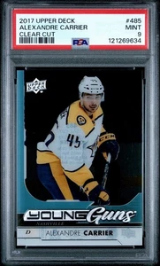 2017-18 Upper Deck Alexandre Carrier Young Guns Clear Cut #485 Rookie PSA 9 RARE - Picture 1 of 3