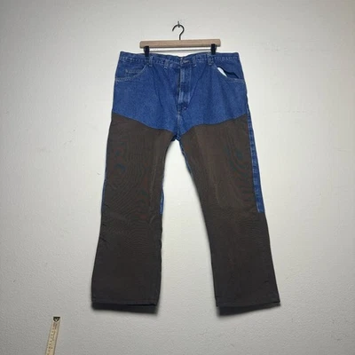 Pantalón de mezclilla Pro Gear Wrangler Western Utility para hombre 44x30 azul marrón ropa exterior Foto 1 de 4