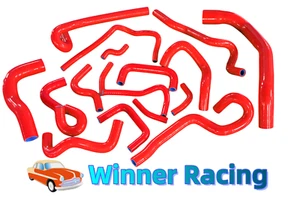 SILICONE HOSE Kit FOR NISSAN SKYLINE ECR33 GTS-25T RB25DET 93-98 RED 18pcs - Picture 1 of 4
