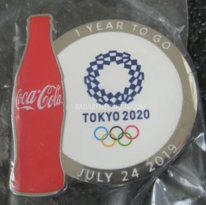 2020 Tokyo Summer Olympic Coca Cola 1 Year To Go Dated Pin #1 - Imagen 1 de 1