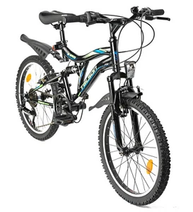 26 Zoll Guardian Kinderfahrrad MTB Shimano mit Beleuchtung nach StVZO Schwarz - Bild 1 von 5