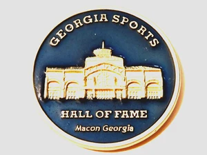 GEORGIA SPORTS HALL OF FAME ~ MACON GEORGIA SPORTS HALL OF FAME ENAMEL MAGNET - Picture 1 of 2