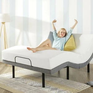 Twin XL Electric Bed Frame And Mattress Adjustable Remote Massage Medical 12" - Picture 1 of 9