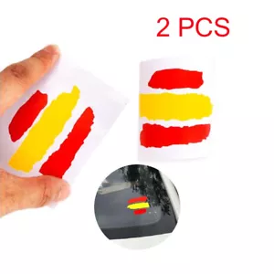 Spanish Flag Stickers 2x Spain Sticker Espana Car Bike Truck Motorcycle Vinyl - Picture 1 of 5