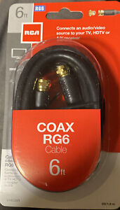 RCA VH606R RG6 Coaxial Cable (6ft; Black)