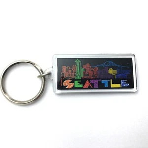 Llavero Artístico Seattle City Skyline Colorido Llavero Seattle Memorabilia - Imagen 1 de 4