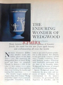 'Enduring Wonder of WEDGWOOD Jasper Ware' : Original 1968 Magazine Cutting - Picture 1 of 1