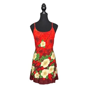 Vintage 90s Hawaiian Dress, Mini, Summer Sun Dress, Vacation Wear, Tropical - Picture 1 of 6