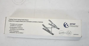 Amer Mounts Folding Travel Laptop Tablet Stand Support Portable Adjustable - Picture 1 of 6