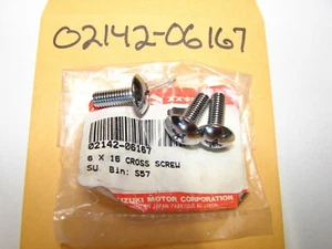 NOS Suzuki TM400 TS400 RM80 RM100 RM50 ALT125 RM125 RM250 Screw 02142-06167 Qty3 - Picture 1 of 1