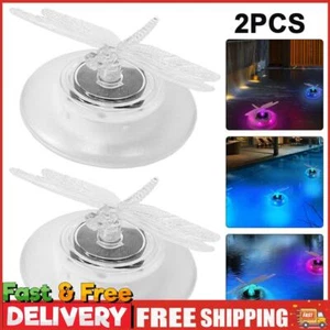 2Pcs Solar RGB LED Swimming Pool Underwater Floating Lamp Garden Water Light (B) - Picture 1 of 12