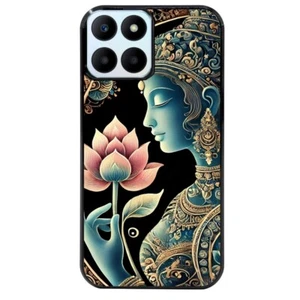 Coque noire pour Honor X6B motif bouddha et lotus - Imagen 1 de 2
