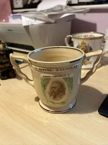 Royal Doulton Twin Handled Loving Cup : King George V Death : Royal Exemplar '36 - Picture 1 of 5