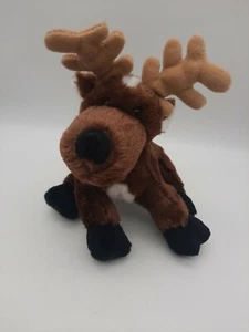Ganz Webkinz Plush Reindeer Brown Moose Caribou Stuffed Animal Toy HM137 NO CODE - Picture 1 of 10