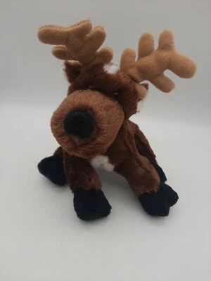 Ganz Webkinz Plush Reindeer Brown Moose Caribou Stuffed Animal Toy HM137 NO CODE - Image 1 of 4