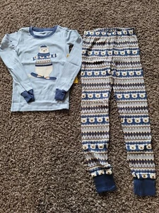 NWT Gymboree Size 7 Boys Winter Polar Bear Blue Gymmies Pajamas - Picture 1 of 4