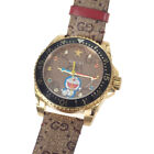 Wristwatch USED GUCCI Dive Doraemon Unisex Quartz brown gold stainless leather