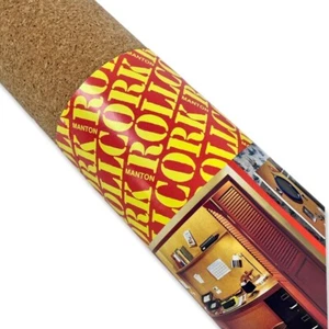 MANTON Rollcork Natural Cork Roll 24 Sq Ft  ~8'x3' Made in USA  NEW Open Bag  - Picture 1 of 21