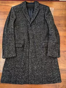 Jcrew Mens Top Coat Black/grey Size 42 NWOT - Picture 1 of 11