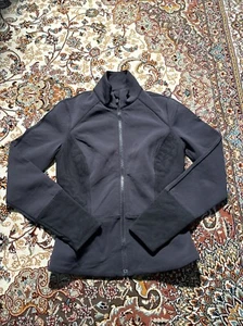 Lululemon Jacket Adult 4 Black Front Centre Luxtreme Spacer Fabric * - Picture 1 of 20