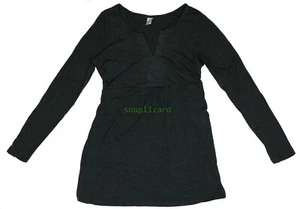 Neu Old Navy Umstandskleidung Split-Neck Top Tunika Damen Neu ohne Etikett grau Größe M - Bild 1 von 5