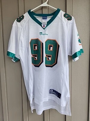  Camiseta Reebok Miami Dolphins Jason Taylor NFL Niños XL (18-20) Hecha en Rusia  Foto 1 de 4