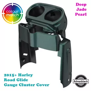 Deep Jade Pearl Gauge Cluster Cover fit Harley Road Glide FLTRX 2015+ - Picture 1 of 5
