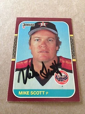 Mike Scott VINTAGE HAND SIGNED 1987 Donruss Opening Day Card With COA - Image 1 of 3