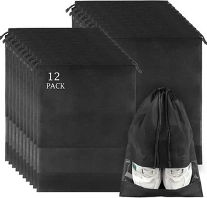 12 Pack Shoe Bags for Travel, Large Travel Shoe Bags for Packing with Clear Wind - Picture 1 of 2