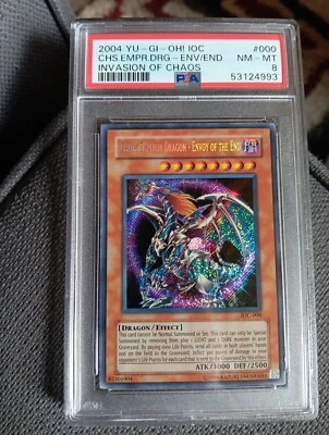2004 YU-GI-OH  CHAOS EMPEROR DRAGON ENVOY OF THE END PSA 8 MINT #000 Invasion Of - Image 1 of 4