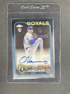 2024 Topps Chrome Anthony Veneziano Rookie Auto RC #RA-AV Kansas City Royals - Picture 1 of 2