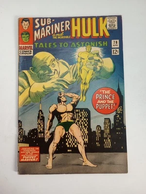 Tales to Astonish #78 (Marvel 1966) Sub-Mariner & Incredible Hulk Fine - Image 1 of 4