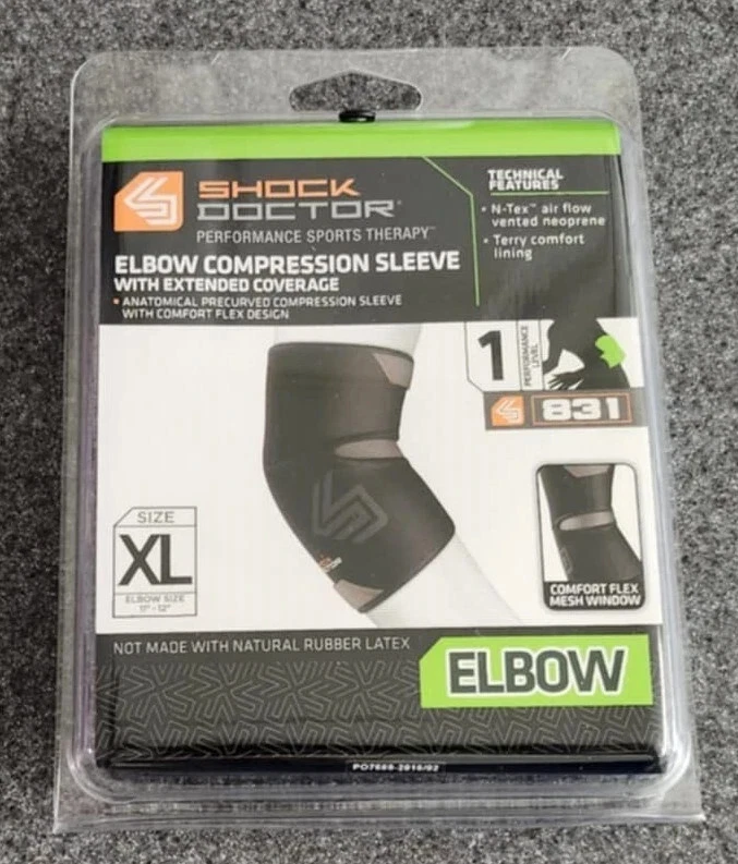 Shock Doctor Elbow Compression Sleeve with Extended Coverage - Size XL - Image 1 of 1