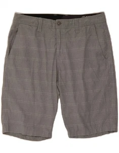 VOLCOM Mens Chino Shorts W32 Medium Grey Striped DT20 - Picture 1 of 3