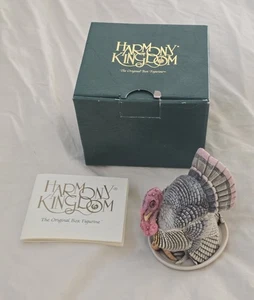 New! Harmony Kingdom 1999 GOBBLEFEST Thanksgiving Turkey Box Figurine - Picture 1 of 11