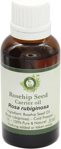 Reines Hagebuttenkern-Trägeröl 10 ml (0,338 Unzen) - Rosa Rubiginosa (100 % rein und natürlich - Bild 1 von 9