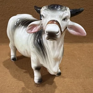 Porcelana Brahma Bull Cow * Gales * Hecho en Japón * De colección Blanco/Negro - Imagen 1 de 19